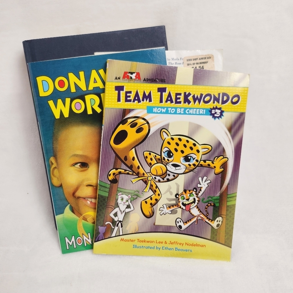 Bundle Of 4 Books Team Taekwondo Donavan's Word Jar The Boss Baby